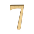 This is an image of a Heritage Brass - Numeral 7 Concealed Fix 76mm (3") Satin Brass finish, c1564-7-sb that is available to order from Trade Door Handles in Kendal.