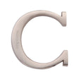 This is an image of a Heritage Brass - Alphabet C Pin Fix 51mm (2") Satin Nickel Finish, c1565-2-c-sn that is available to order from Trade Door Handles in Kendal.