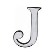 This is an image of a Heritage Brass - Alphabet J Pin Fix 51mm (2") Polished Chrome Finish, c1565-2-j-pc that is available to order from Trade Door Handles in Kendal.