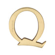 This is an image of a Heritage Brass - Alphabet Q Pin Fix 51mm (2") Satin Brass Finish, c1565-2-q-sb that is available to order from Trade Door Handles in Kendal.