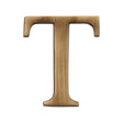 This is an image of a Heritage Brass - Alphabet T Pin Fix 51mm (2") Antique Brass Finish, c1565-2-t-at that is available to order from Trade Door Handles in Kendal.