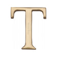 This is an image of a Heritage Brass - Alphabet T Pin Fix 51mm (2") Polished Brass Finish, c1565-2-t-pb that is available to order from Trade Door Handles in Kendal.