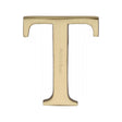 This is an image of a Heritage Brass - Alphabet T Pin Fix 51mm (2") Satin Brass Finish, c1565-2-t-sb that is available to order from Trade Door Handles in Kendal.