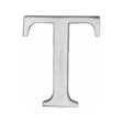 This is an image of a Heritage Brass - Alphabet T Pin Fix 51mm (2") Satin Chrome Finish, c1565-2-t-sc that is available to order from Trade Door Handles in Kendal.