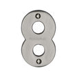 This is an image of a Heritage Brass - Numeral 8 Face Fix 76mm (3") Satin Nickel Finish, c1566-8-sn that is available to order from Trade Door Handles in Kendal.