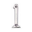 This is an image of a Heritage Brass - Numeral 1 Face Fix 51mm (2") Polished Chrome Finish, c1567-1-pc that is available to order from Trade Door Handles in Kendal.