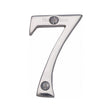 This is an image of a Heritage Brass - Numeral 7 Face Fix 51mm (2") Polished Chrome Finish, c1567-7-pc that is available to order from Trade Door Handles in Kendal.