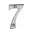 This is an image of a Heritage Brass - Numeral 7 Face Fix 51mm (2") Satin Chrome Finish, c1567-7-sc that is available to order from Trade Door Handles in Kendal.