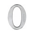 This is an image of a Heritage Brass - Numeral 0 Self Adhesive 51mm (2") Satin Chrome Finish, c1568-0-sc that is available to order from Trade Door Handles in Kendal.