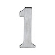 This is an image of a Heritage Brass - Numeral 1 Self Adhesive 51mm (2") Satin Chrome Finish, c1568-1-sc that is available to order from Trade Door Handles in Kendal.