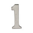 This is an image of a Heritage Brass - Numeral 1 Self Adhesive 51mm (2") Satin Nickel Finish, c1568-1-sn that is available to order from Trade Door Handles in Kendal.