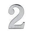 This is an image of a Heritage Brass - Numeral 2 Self Adhesive 51mm (2") Satin Chrome Finish, c1568-2-sc that is available to order from Trade Door Handles in Kendal.