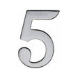 This is an image of a Heritage Brass - Numeral 5 Self Adhesive 51mm (2") Polished Chrome Finish, c1568-5-pc that is available to order from Trade Door Handles in Kendal.