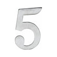 This is an image of a Heritage Brass - Numeral 5 Self Adhesive 51mm (2") Satin Chrome Finish, c1568-5-sc that is available to order from Trade Door Handles in Kendal.