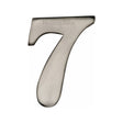 This is an image of a Heritage Brass - Numeral 7 Self Adhesive 51mm (2") Satin Nickel Finish, c1568-7-sn that is available to order from Trade Door Handles in Kendal.