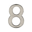 This is an image of a Heritage Brass - Numeral 8 Self Adhesive 51mm (2") Satin Nickel Finish, c1568-8-sn that is available to order from Trade Door Handles in Kendal.