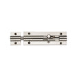 This is an image of a Heritage Brass - Door Bolt Straight 4" x 1.25" Polished Nickel Finish, c1582-4-pnf that is available to order from Trade Door Handles in Kendal.