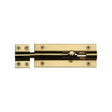 This is an image of a Heritage Brass - Door Bolt Straight 4" x 1.5" Polished Brass Finish, c1584-4-pb that is available to order from Trade Door Handles in Kendal.