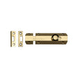 This is a image of a Heritage Brass - Door Bolt Flat 4" Pol. Brass Finish that is available to order from Trade Door Handles in Kendal