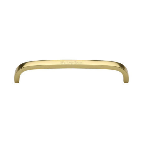 This is an image of a Heritage Brass - Cabinet Pull D Shaped 152mm CTC Polished Brass Finish, c1800-152-pb that is available to order from Trade Door Handles in Kendal.