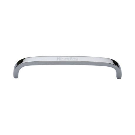 This is an image of a Heritage Brass - Cabinet Pull D Shaped 152mm CTC Polished Chrome Finish, c1800-152-pc that is available to order from Trade Door Handles in Kendal.