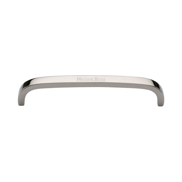 This is an image of a Heritage Brass - Cabinet Pull D Shaped 152mm CTC Polished Nickel Finish, c1800-152-pnf that is available to order from Trade Door Handles in Kendal.