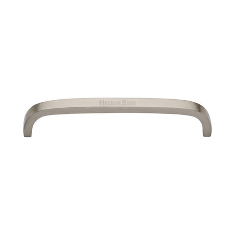 This is an image of a Heritage Brass - Cabinet Pull D Shaped 152mm CTC Satin Nickel Finish, c1800-152-sn that is available to order from Trade Door Handles in Kendal.