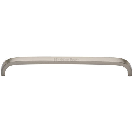 This is an image of a Heritage Brass - Cabinet Pull D Shaped 203mm CTC Satin Nickel Finish, c1800-203-sn that is available to order from Trade Door Handles in Kendal.