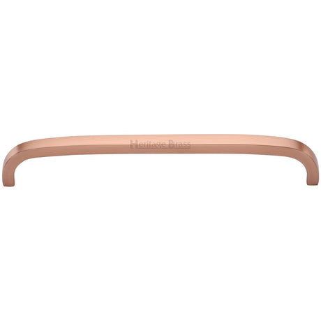 High quality image of Heritage Brass - Cabinet Pull D Shaped 203mm CTC Satin Rose Gold Finish | Sku. c1800-203-srg | Trade Door Handles, Kendal.