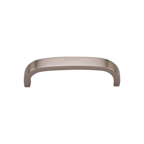 This is an image of a Heritage Brass - Cabinet Pull D Shaped 89mm CTC Satin Nickel Finish, c1800-89-sn that is available to order from Trade Door Handles in Kendal.