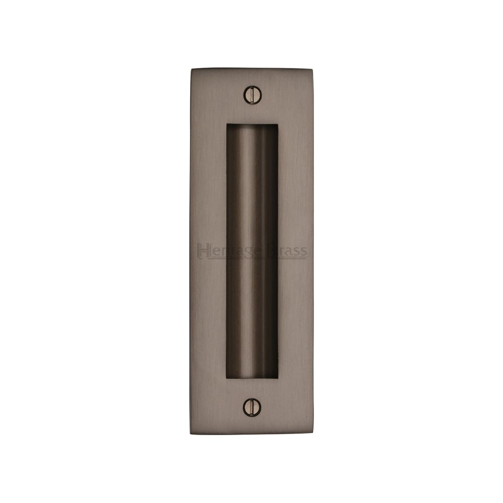 This is an image of a Heritage Brass - Flush Pull Handle 6" Matt Bronze Finish, c1820-6-mb that is available to order from Trade Door Handles in Kendal.