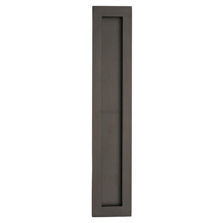 This is an image of a Heritage Brass - Rectangular Flush Pull 300 x 58mm Matt Bronze Finish, c1855-300-mb that is available to order from Trade Door Handles in Kendal.