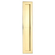 This is an image of a Heritage Brass - Rectangular Flush Pull 300 x 58mm Polished Brass Finish, c1855-300-pb that is available to order from Trade Door Handles in Kendal.