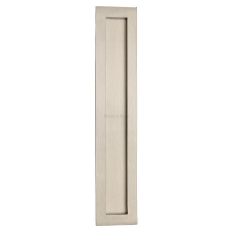 This is an image of a Heritage Brass - Rectangular Flush Pull 300 x 58mm Satin Nickel Finish, c1855-300-sn that is available to order from Trade Door Handles in Kendal.