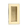 This is an image of a Heritage Brass - Reeded Rectangular Flush Pull 105 x 58mm Polished Brass Finish, c1865-105-pb that is available to order from Trade Door Handles in Kendal.