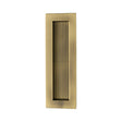 This is an image of a Heritage Brass - Reeded Rectangular Flush Pull 175 x 58mm Antique Brass Finish, c1865-175-at that is available to order from Trade Door Handles in Kendal.