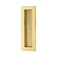 This is an image of a Heritage Brass - Reeded Rectangular Flush Pull 175 x 58mm Polished Brass Finish, c1865-175-pb that is available to order from Trade Door Handles in Kendal.