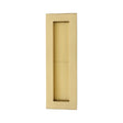 This is an image of a Heritage Brass - Reeded Rectangular Flush Pull 175 x 58mm Satin Brass Finish, c1865-175-sb that is available to order from Trade Door Handles in Kendal.