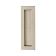 This is an image of a Heritage Brass - Reeded Rectangular Flush Pull 175 x 58mm Satin Nickel Finish, c1865-175-sn that is available to order from Trade Door Handles in Kendal.