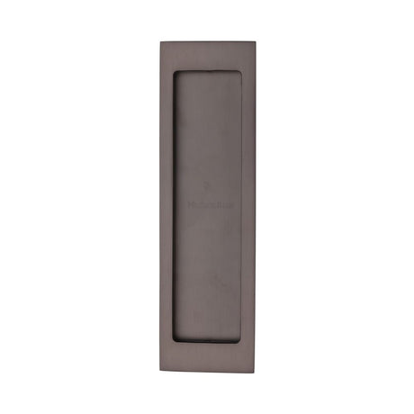 This is an image of a Heritage Brass - Flush Pull 197mm Matt Bronze Finish, c1872-mb that is available to order from Trade Door Handles in Kendal.