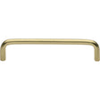 This is an image of a Heritage Brass - Cabinet Pull Wire Design 128mm CTC Polished Brass Finish, c2155-128-pb that is available to order from Trade Door Handles in Kendal.