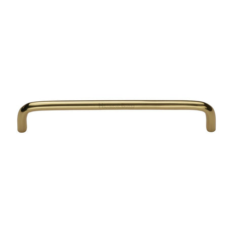 This is an image of a Heritage Brass - Cabinet Pull Wire Design 160mm CTC Polished Brass Finish, c2155-160-pb that is available to order from Trade Door Handles in Kendal.