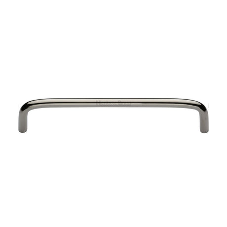 This is an image of a Heritage Brass - Cabinet Pull Wire Design 160mm CTC Polished Nickel Finish, c2155-160-pnf that is available to order from Trade Door Handles in Kendal.