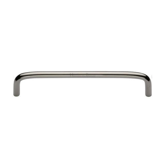 This is an image of a Heritage Brass - Cabinet Pull Wire Design 160mm CTC Polished Nickel Finish, c2155-160-pnf that is available to order from Trade Door Handles in Kendal.