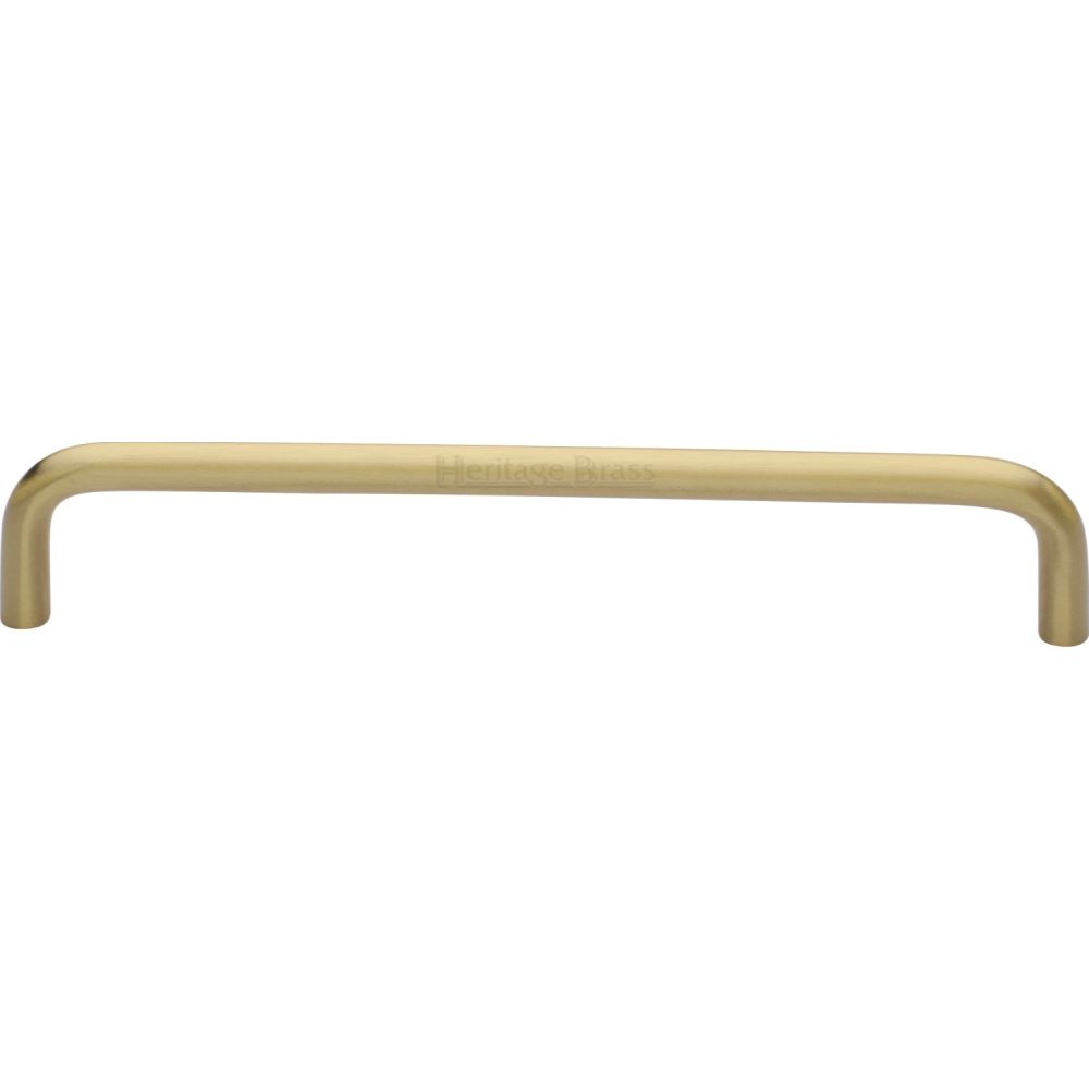 This is an image of a Heritage Brass - Cabinet Pull Wire Design 160mm CTC Satin Brass Finish, c2155-160-sb that is available to order from Trade Door Handles in Kendal.