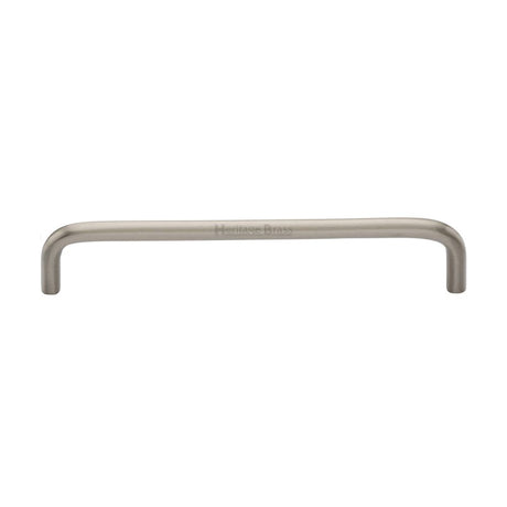 This is an image of a Heritage Brass - Cabinet Pull Wire Design 160mm CTC Satin Nickel Finish, c2155-160-sn that is available to order from Trade Door Handles in Kendal.