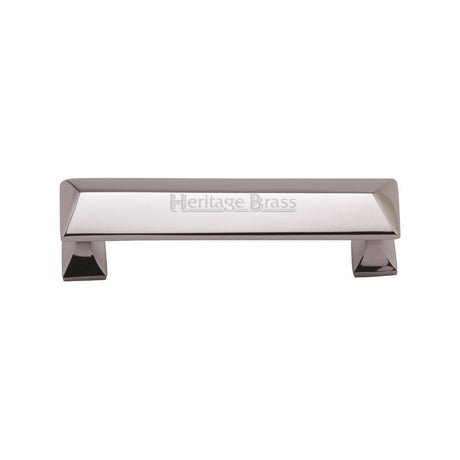 This is an image of a Heritage Brass - Cabinet Pull Pyramid Design 96mm CTC Polished Chrome Finish, c2231-96-pc that is available to order from Trade Door Handles in Kendal.