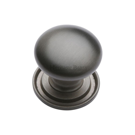 This is an image of a Heritage Brass - Cabinet Knob Victorian Round Design with base 32mm Matt Bronze, c2240-32-mb that is available to order from Trade Door Handles in Kendal.