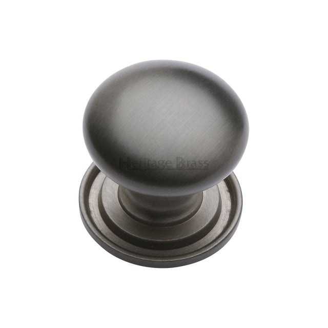This is a image of a Heritage Brass - Cabinet Knob Victorian Round Design with base 38mm Matt Bronze that is available to order from Trade Door Handles in Kendal