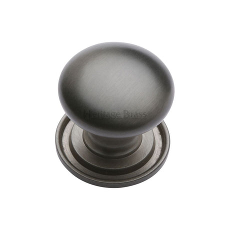 This is an image of a Heritage Brass - Cabinet Knob Victorian Round Design with base 38mm Matt Bronze, c2240-38-mb that is available to order from Trade Door Handles in Kendal.